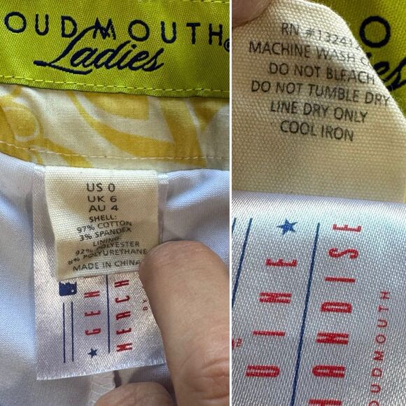 Loudmouth Mini Golf Skort Size 0 Blue Argyle New York Yankees MLB Spandex Pocket - Picture 13 of 13